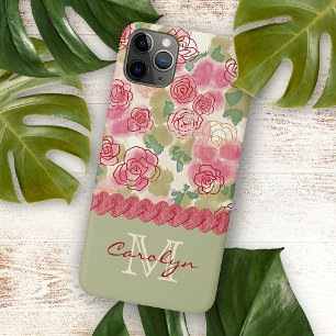 Aangepast Roos op zomervakantie met Waterverf Case-Mate iPhone Case