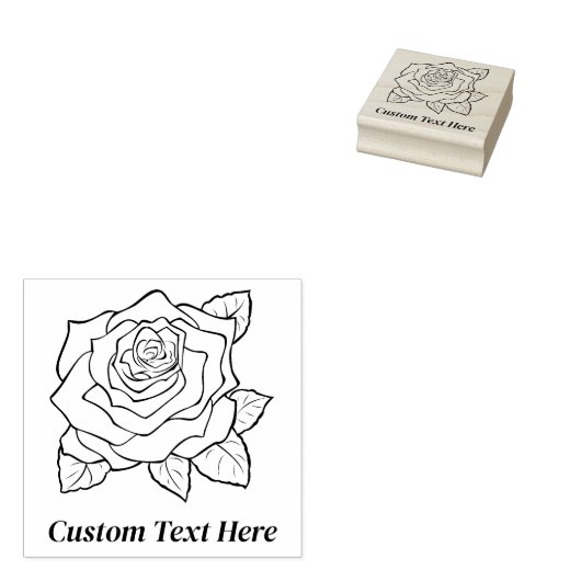 Aangepast Roos Rubberstempel (Gestempeld)