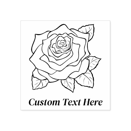 Aangepast Roos Rubberstempel (Afrduk)