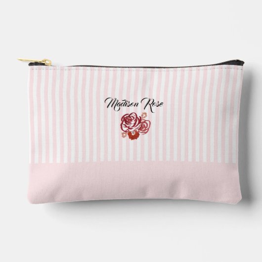 Aangepast Roos Schilderen Stripe Preppy Etui (Voorkant)
