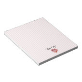Aangepast Roos Schilderen Stripe Preppy Notitieblok (Schuin)