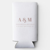 Aangepast Roos Tekst wit huwelijk Seltzer Blikjeskoeler (Achterkant)