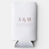 Aangepast Roos Tekst wit huwelijk Seltzer Blikjeskoeler (Voorkant)