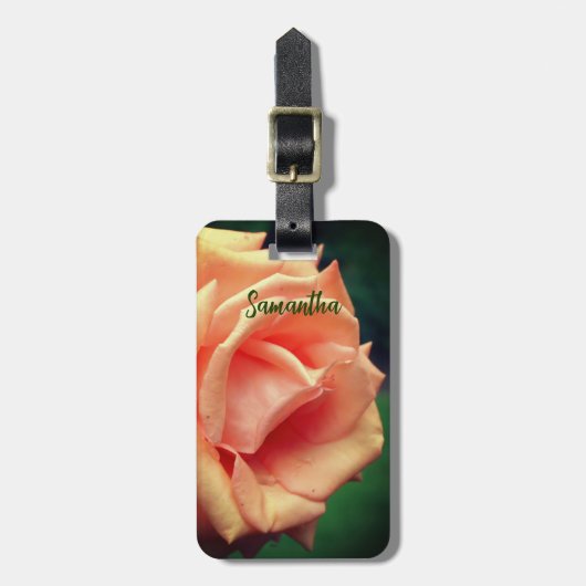 Aangepast Roos van het Blooming Peach Bagagelabel (Voorkant verticaal)