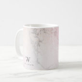 Aangepast roos van Marmer Glitter Koffiemok (Voorkant links)