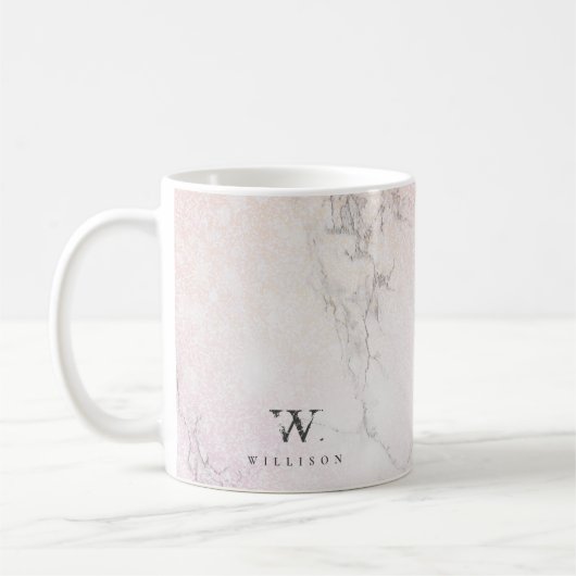 Aangepast roos van Marmer Glitter Koffiemok (Links)