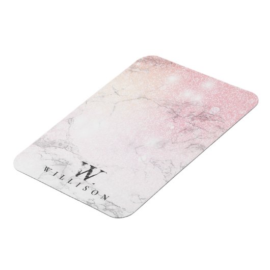 Aangepast roos van Marmer Glitter Magneet (Linkerzijde)