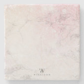 Aangepast roos van Marmer Glitter Stenen Onderzetter (Voorkant)