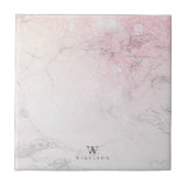 Aangepast roos van Marmer Glitter Tegeltje (Voorkant)