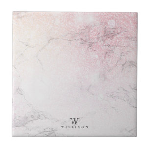 Aangepast roos van Marmer Glitter Tegeltje