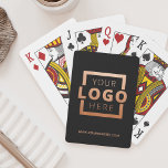 Aangepast Roos voor bevordering van zakelijke Logo Pokerkaarten<br><div class="desc">Ga verder dan de gebruikelijke promotiepen of notebooks en geef een aanpasbaar kaartpakket met uw logo en website-URL. Breng merkaanpassing aan het volgende niveau door een achtergrondkleur te selecteren die overeenkomt met uw merkkleur.</div>