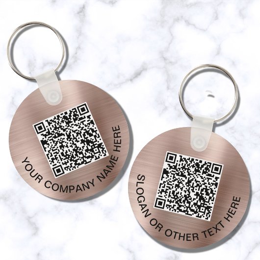 Aangepast Roos voor speciale acties met QR-code Go Sleutelhanger