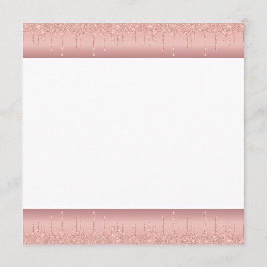 Aangepast Roos voor tekst Gold Blush Glitter Drive Programmakaart (Voorkant)