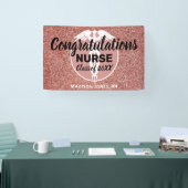 Aangepast Roos voor verpleegkundig Afstuderen Gold Spandoek (Beurs)