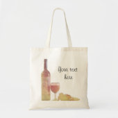 Aangepast Roos wijn met druiven Tote Bag (Voorkant)