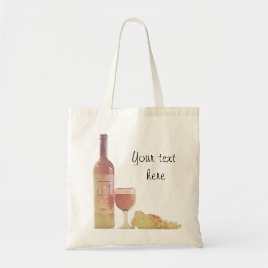 Aangepast Roos wijn met druiven Tote Bag (Voorkant)