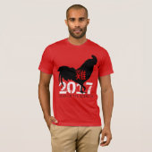 Aangepast rooster Chinees nieuwjaar 2017 Shirt 4 (Voorkant volledig)