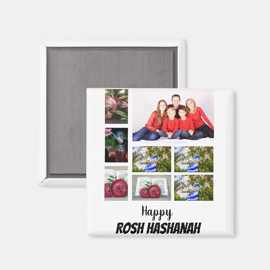 Aangepast Rosh Hashanah 8 Foto Collage Magneet (Voorkant / Achterkant)