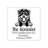 Aangepast Rotweiller Dog Retouradres, Rubberstempel (Afrduk)
