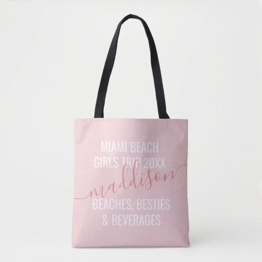 Aangepast roze aangepast meisje met aanraakvlak tote bag (Voorkant)