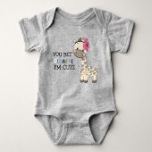 Aangepast roze Baby Giraffe Romper (Voorkant)