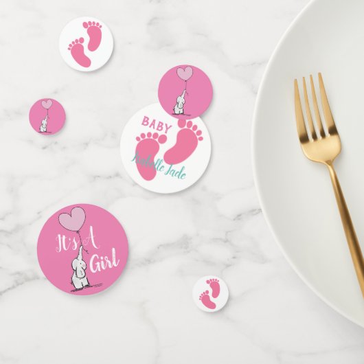 Aangepast roze Baby shower Confetti (Groep)