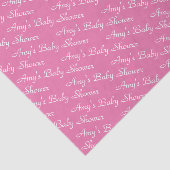 Aangepast roze Baby shower met zijkant Tissuepapier (Detail)