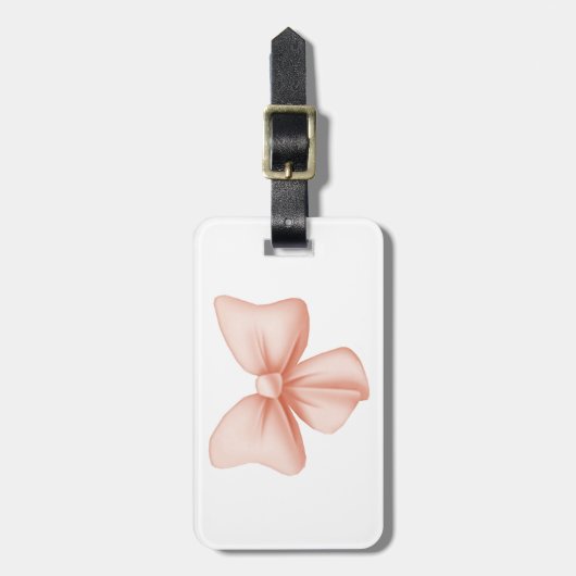 Aangepast roze Bagagelabel (Voorkant verticaal)