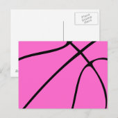 Aangepast roze Basketball Briefkaart (Voorkant / Achterkant)