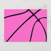 Aangepast roze Basketball Briefkaart (Voorkant)