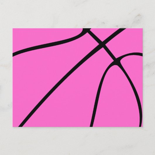 Aangepast roze Basketball Briefkaart (Voorkant)