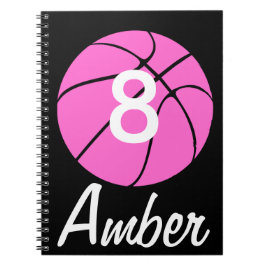 Aangepast roze Basketball Notitieboek
