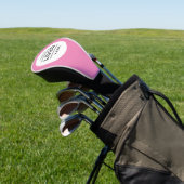 Aangepast roze bedrijfsmerk met Logo Golfheadcover (Insitu)