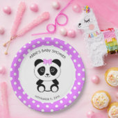 Aangepast roze Beer Baby shower Bord papier (Feest)