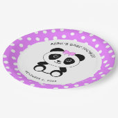 Aangepast roze Beer Baby shower Bord papier (Gekanteld)