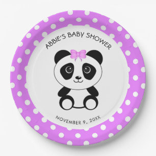 Aangepast roze Beer Baby shower Bord papier