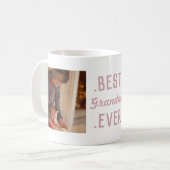 Aangepast roze Beste oma, ooit 2 Foto Mok (Voorkant links)