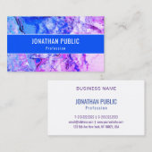 Aangepast roze blauw Paars Trendy Moderne Abstract Visitekaartje (Voorkant / Achterkant)