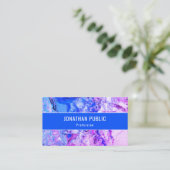 Aangepast roze blauw Paars Trendy Moderne Abstract Visitekaartje (Staand voorkant)