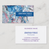Aangepast roze blauw Paars Trendy Moderne Abstract Visitekaartje (Voorkant / Achterkant)