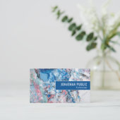 Aangepast roze blauw Paars Trendy Moderne Abstract Visitekaartje (Staand voorkant)