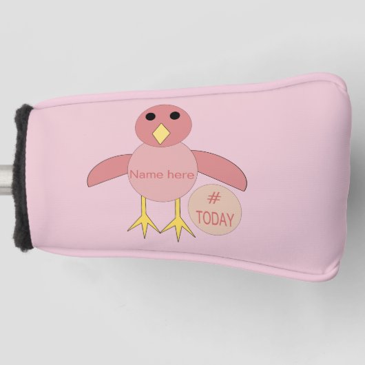 Aangepast roze bruidsmeisje Chick Golf Hoesje Golfheadcover (Voorkant)