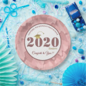 Aangepast roze camouflage Afstuderen Papieren Bordje (Feest)