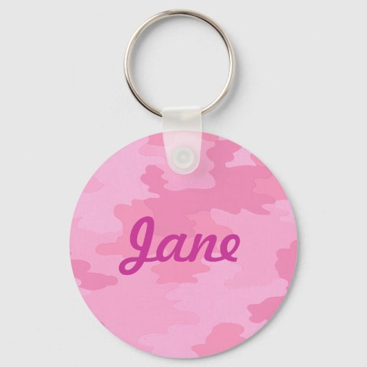 Aangepast roze Camouflage-Sleutelhanger Sleutelhanger (Voorkant)