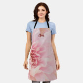 Aangepast  Roze Dahlia Apron Schort (Gedragen)