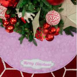 Aangepast Roze Doodle Kerst Sleigh Patroon Kerstboom Rok