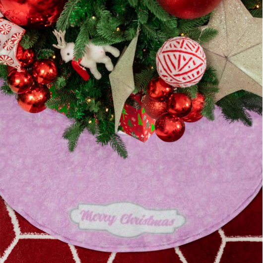 Aangepast Roze Doodle Kerst Sleigh Patroon Kerstboom Rok