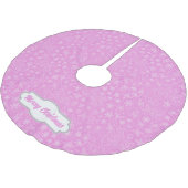 Aangepast Roze Doodle Kerst Sleigh Patroon Kerstboom Rok (Gekanteld)