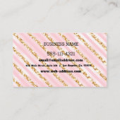 Aangepast roze en goudVisitekaartje Visitekaartje (Achterkant)