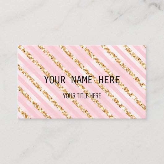 Aangepast roze en goudVisitekaartje Visitekaartje (Voorkant)